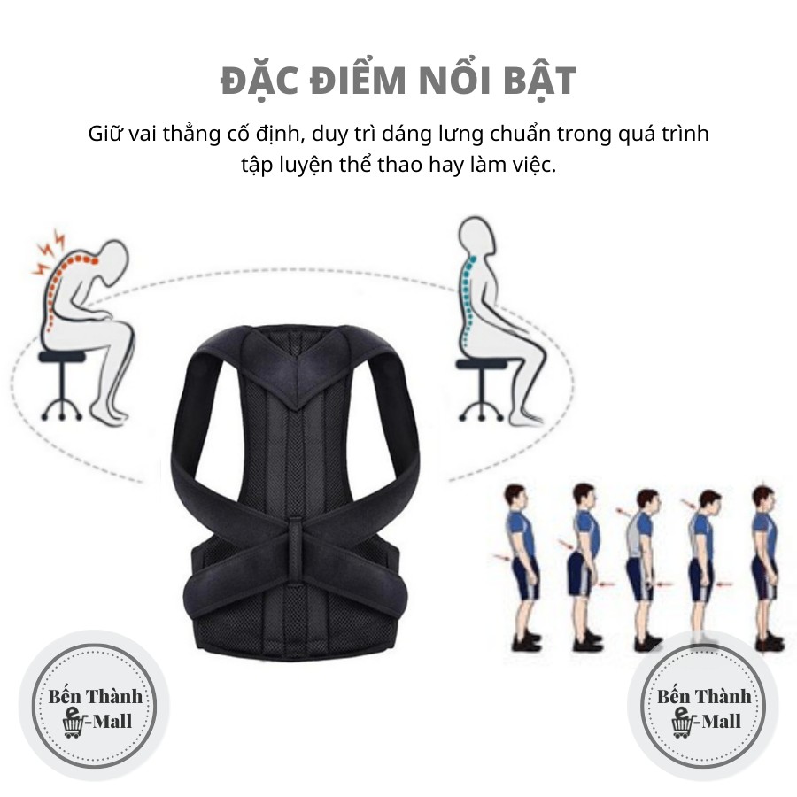 ✈️[Freeship] Đai chống gù lưng Back Pain (BP) [Chuyên dụng cho dân VP]