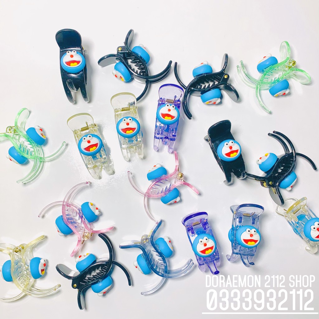 Kẹp tóc Doraemon dễ thương tạo tóc xoăn tự nhiên size nhỏ 3 răng