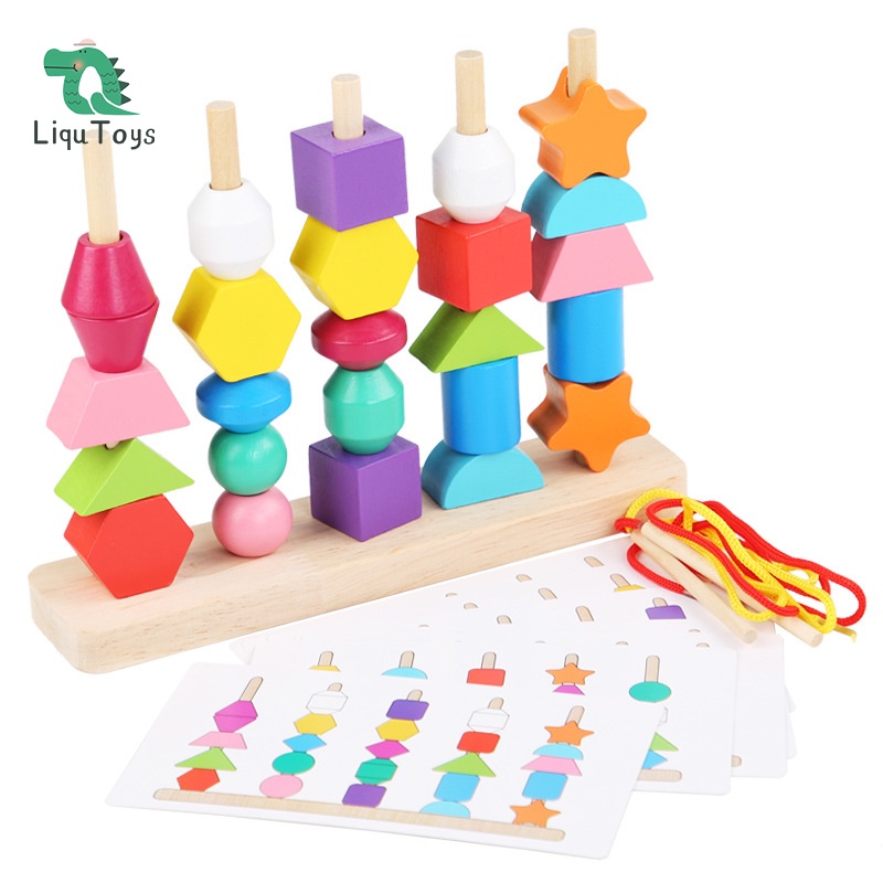 Đồ Chơi Khối Xếp Chồng Lên Nhau Giáo Dục Theo Phương Pháp Montessori Cho Bé 2 Tuổi