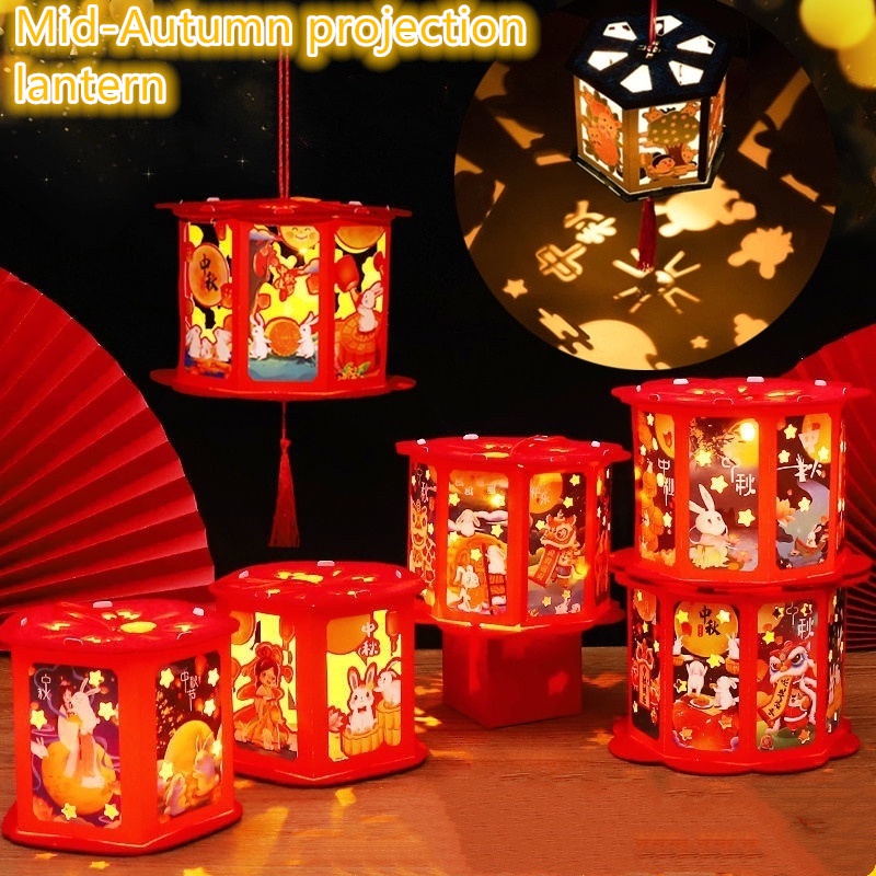 Lồng Đèn Giấy 8 Mặt Treo Trang Trí Phong Cách Trung Hoa Cổ Điển