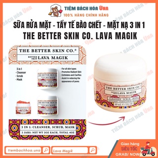 Sữa rửa mặt, Tẩy tế bào chết và Mặt nạ LAVA MAGIK 3 trong 1 The Better Skin