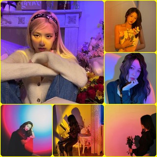 Đèn led Cầu Vồng hoàng hôn trang trí TikTok rosé Black Pink