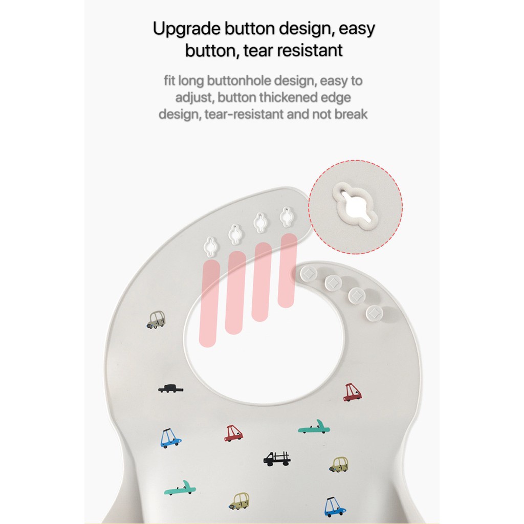 Yếm ăn bằng silicone chống thấm nước dành cho trẻ nhỏ