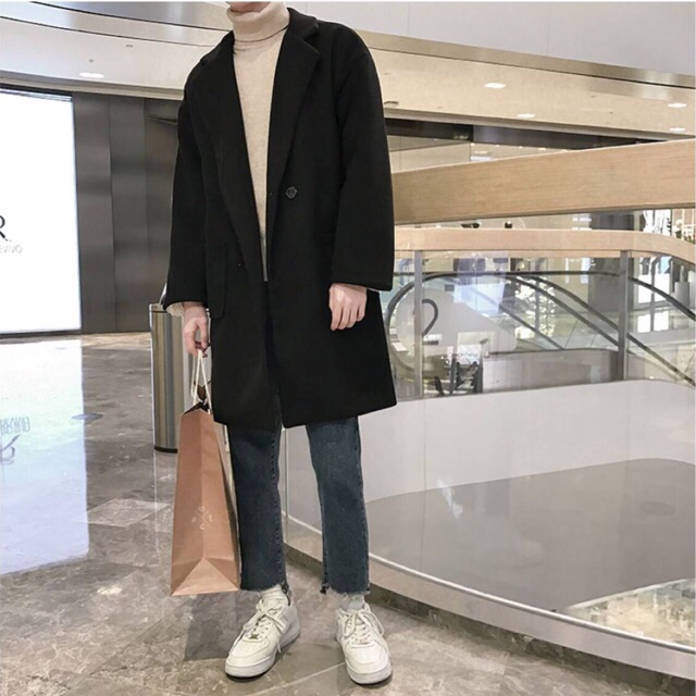 [HÀNG SẴN] Áo khoác dạ nam dáng dài, măng tô thanh lịch thời trang Hàn Quốc-AKD02 | BigBuy360 - bigbuy360.vn