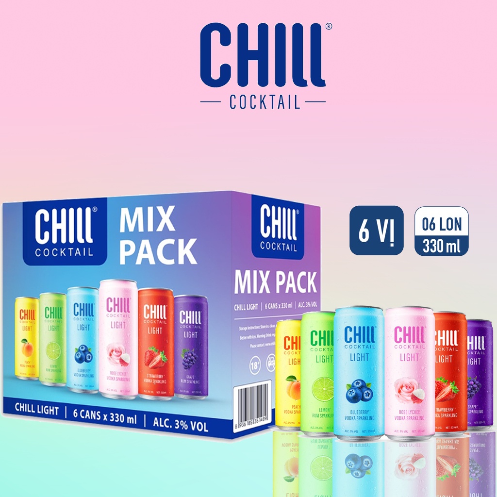 Nước trái cây lên men Chill Cocktail 3% 330ml