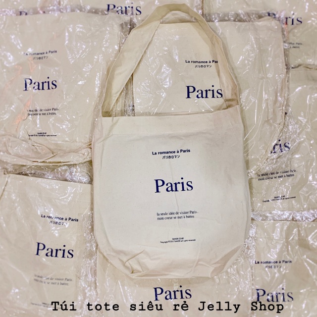 Túi vải tote Paris