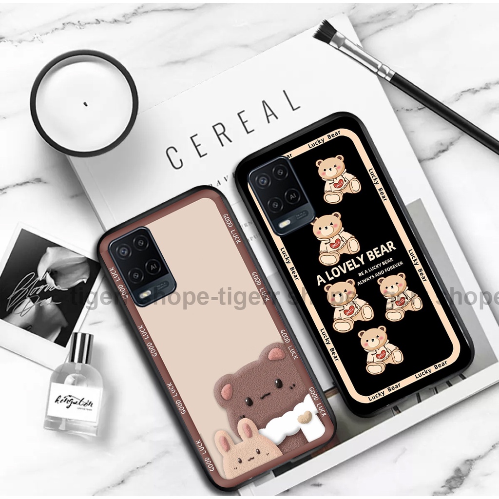 Ốp lưng Oppo A54 /Oppo A55 in hình gấu dễ thương đa sắc màu , trẻ trung , năng động TIGERR SHOPE