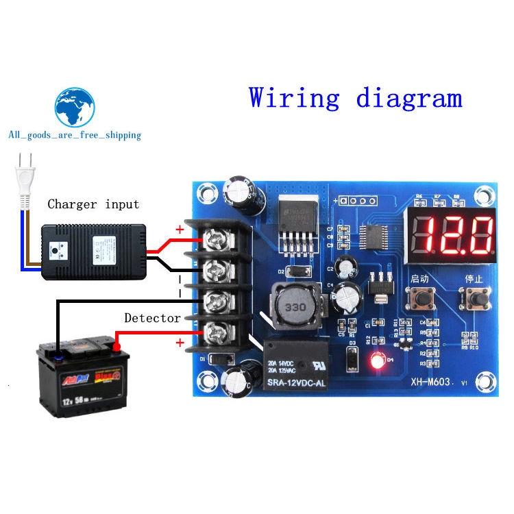 Bảng Mạch Bảo Vệ Công Tắc Sạc Pin Lithium Xh-M603 12-24v | BigBuy360 - bigbuy360.vn