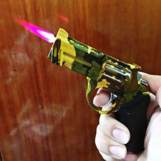 Bật lửa s.úng camo có đèn lazer (kim loại)