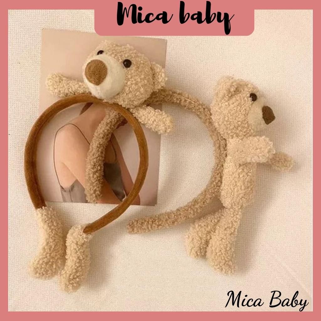 Bờm băng đô cài tóc kiểu dáng thỏ bông, gấu bông dễ thương cho bé Mica baby KT11