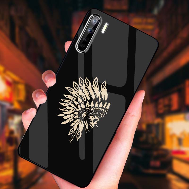Ốp Lưng OPPO A91/ Reno 3 Mặt kính cường lực Cao Cấp, Sang Trọng thiết kế Độc Quyền