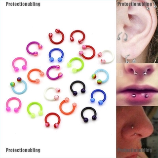 Set 20 Khuyên Mũi Chữ C Bằng Acrylic Thời Trang