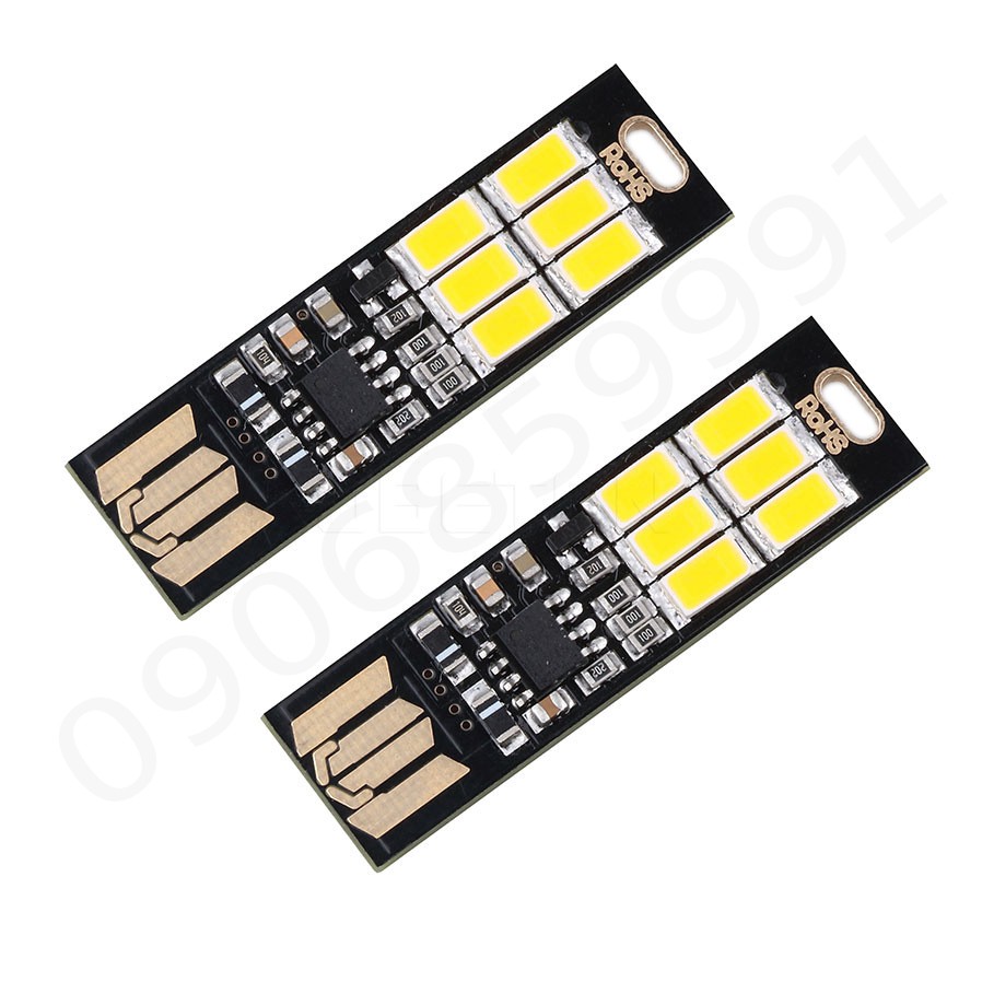 Đèn pin 6 led usb mini cảm ứng siêu mỏng bỏ túi