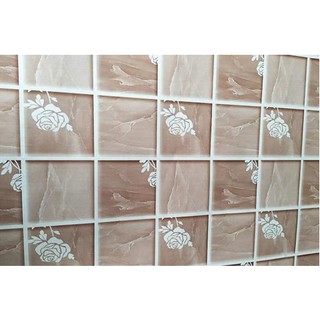 Cuộn 5m giấy dán bếp khổ 60cm - hoa hồng ecc004