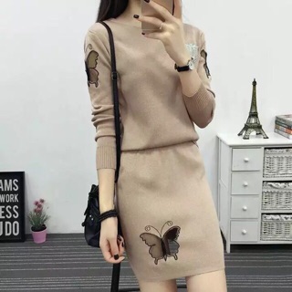 Sét váy len hình bướm siêu đẹp