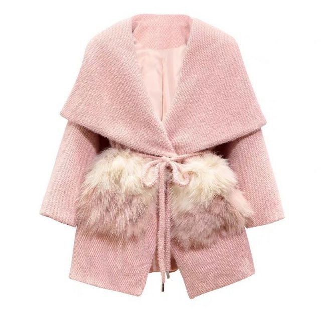 Áo dạ túi lông thỏ