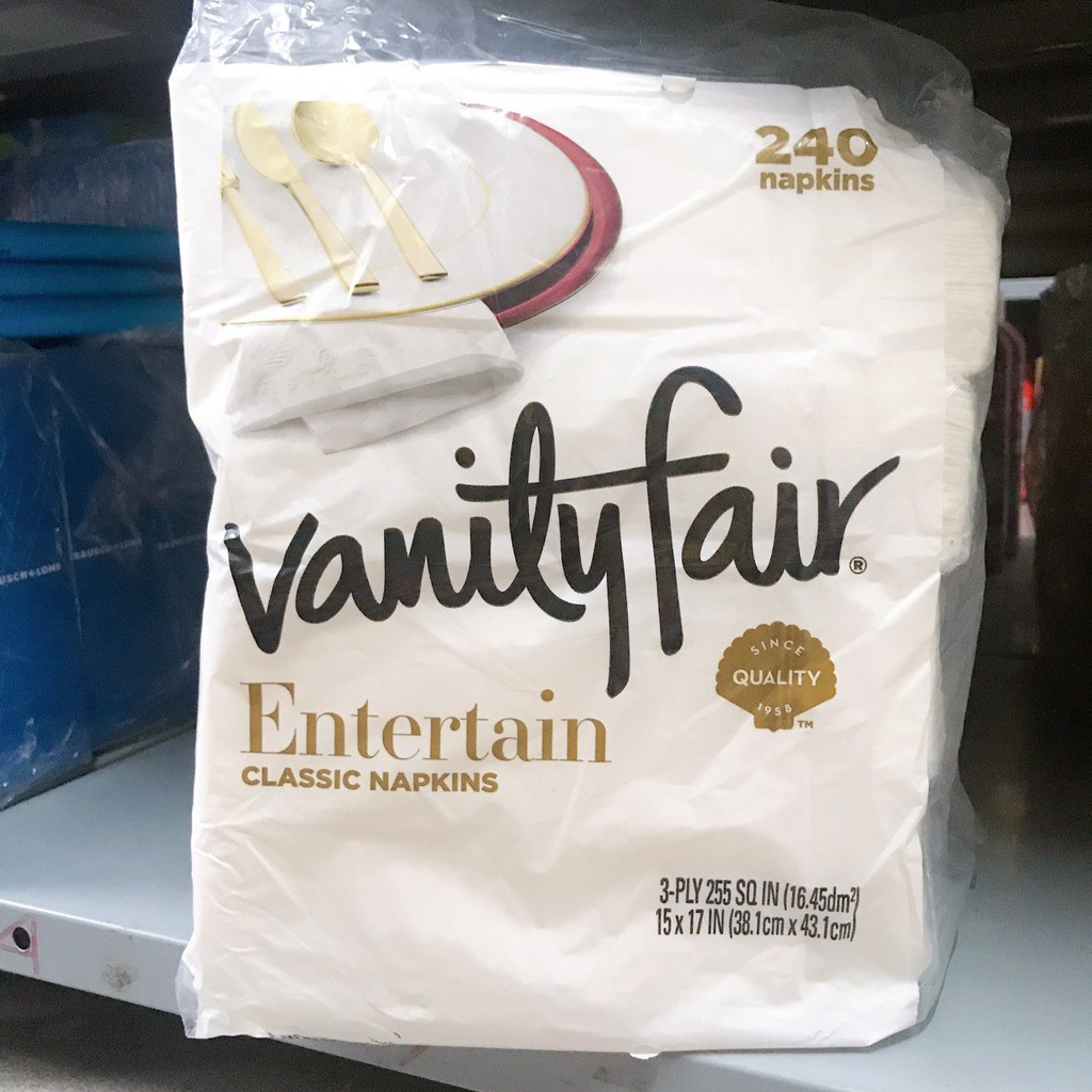 [KHO_DO_MI] Giấy ăn 3 lớp Vanity Fair Entertain Dinner Napkins 240 tờ/ lốc [CHINH_HIEU]