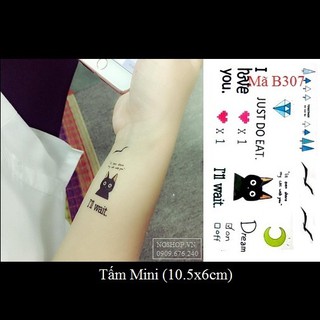 Xăm dán tattoo chữ B307