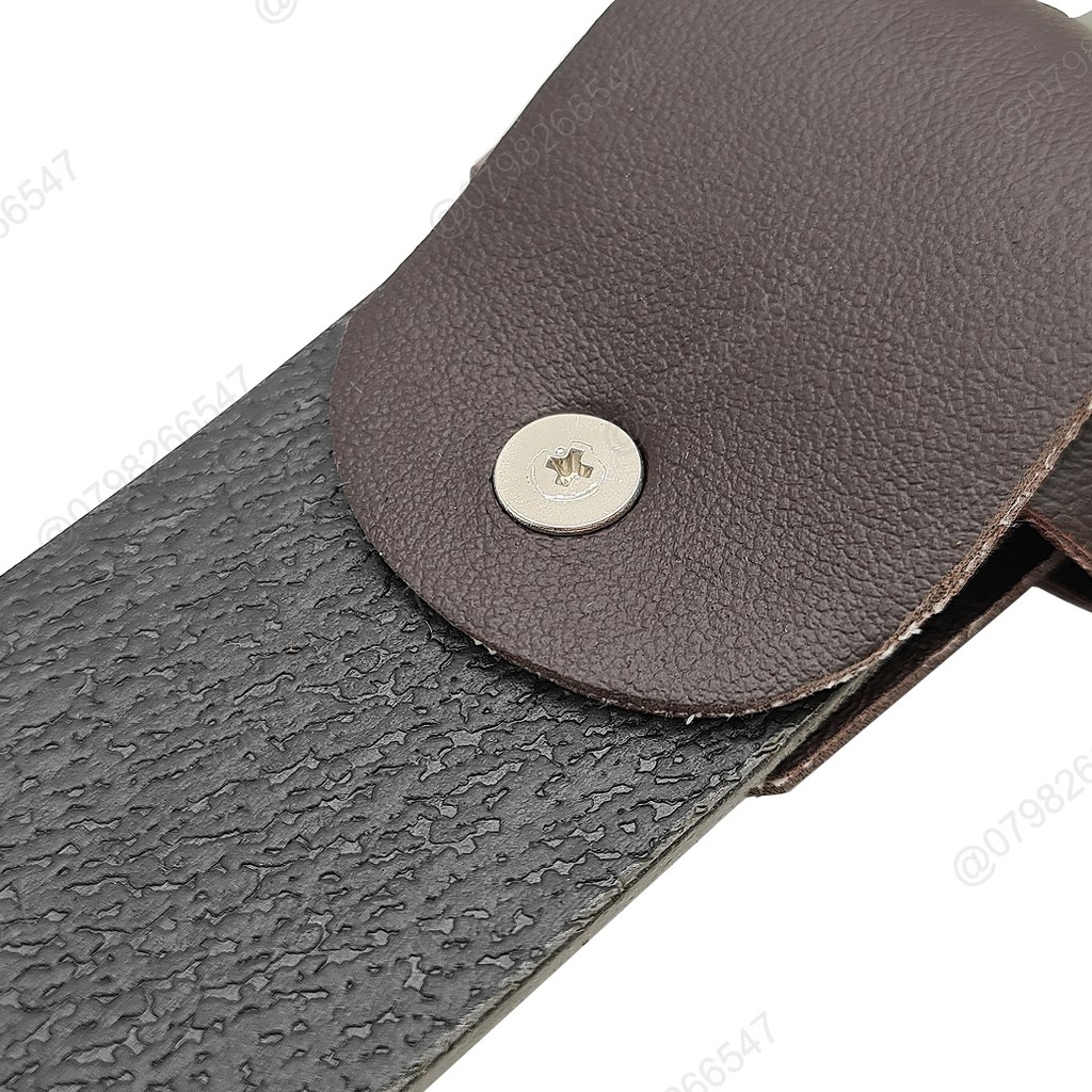 Thắt lưng nam cao cấp da PU DHM-164 | Đầu khóa kim màu trắng bạc | Bảo hành 12 tháng