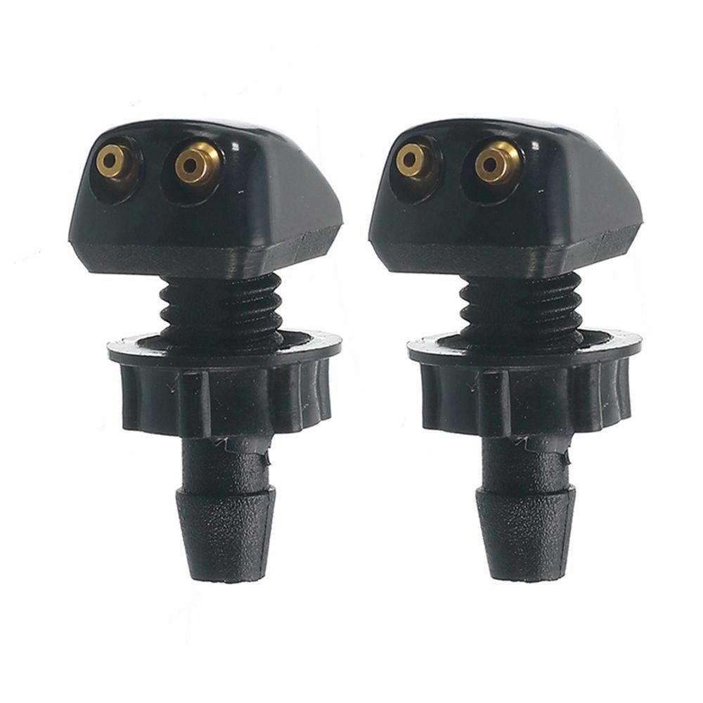 Set 2 vòi xịt nước rửa kính chắn gió xe hơi bằng nhựa màu đen