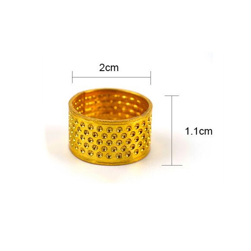 Nhẫn Bảo Vệ Ngón Tay Bản Rộng Bằng Kim Loại Cứng Dùng Khi May Vá Thủ Công