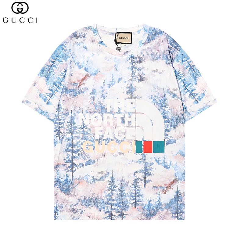 Gucci Áo Thun cotton Ngắn Tay In Họa Tiết Thời Trang Cá Tính