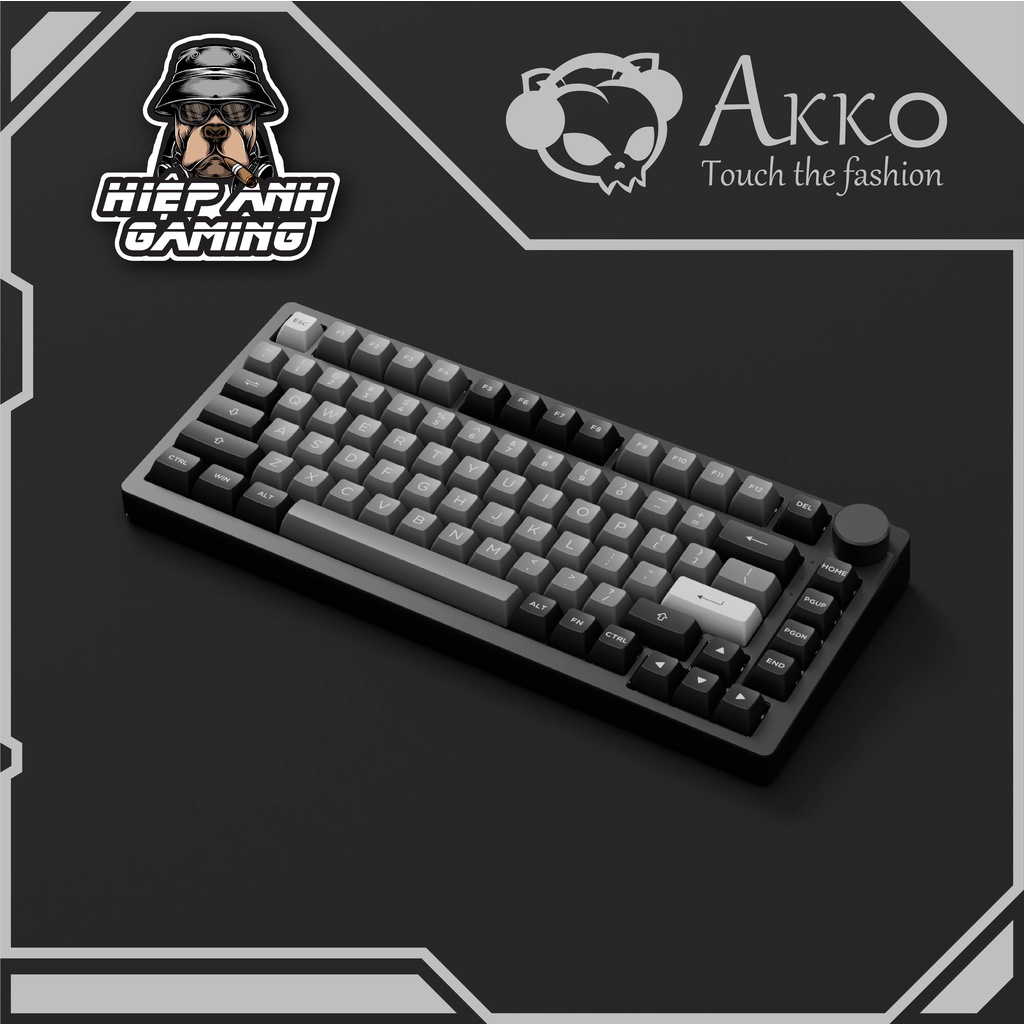 Bàn phím AKKO PC75B Plus Black & Silver | Bảo hành chính hãng 12 tháng
