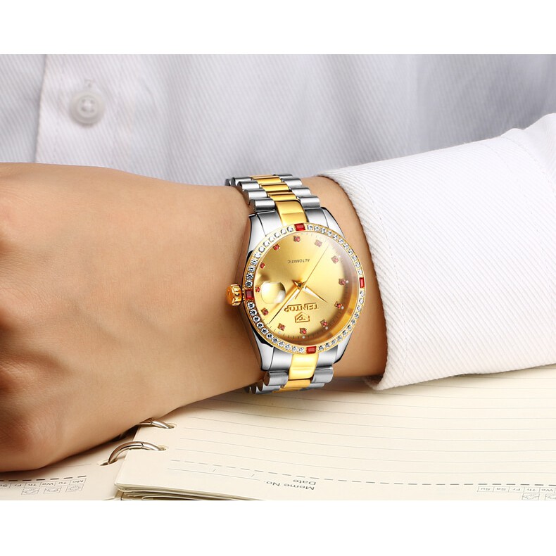 ĐỒNG HỒ NAM CHÍNH HÃNG Teintop T7007-2 hàng mới,Kính sapphire ,chống xước,Chống nước,máy cơ(Automatic),Bảo Hành 12 Tháng