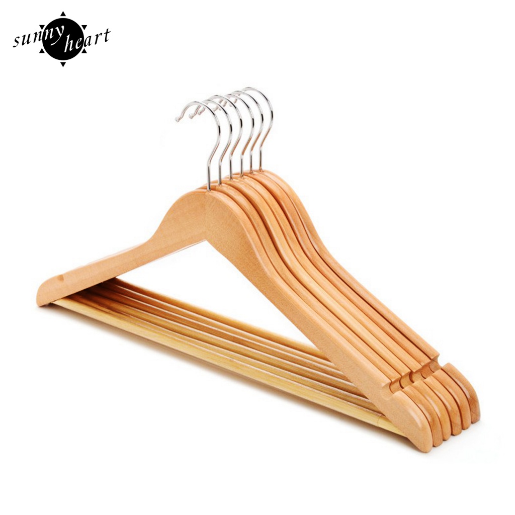 Set 5 Móc Treo Quần Áo Bằng Gỗ Tiện Dụng