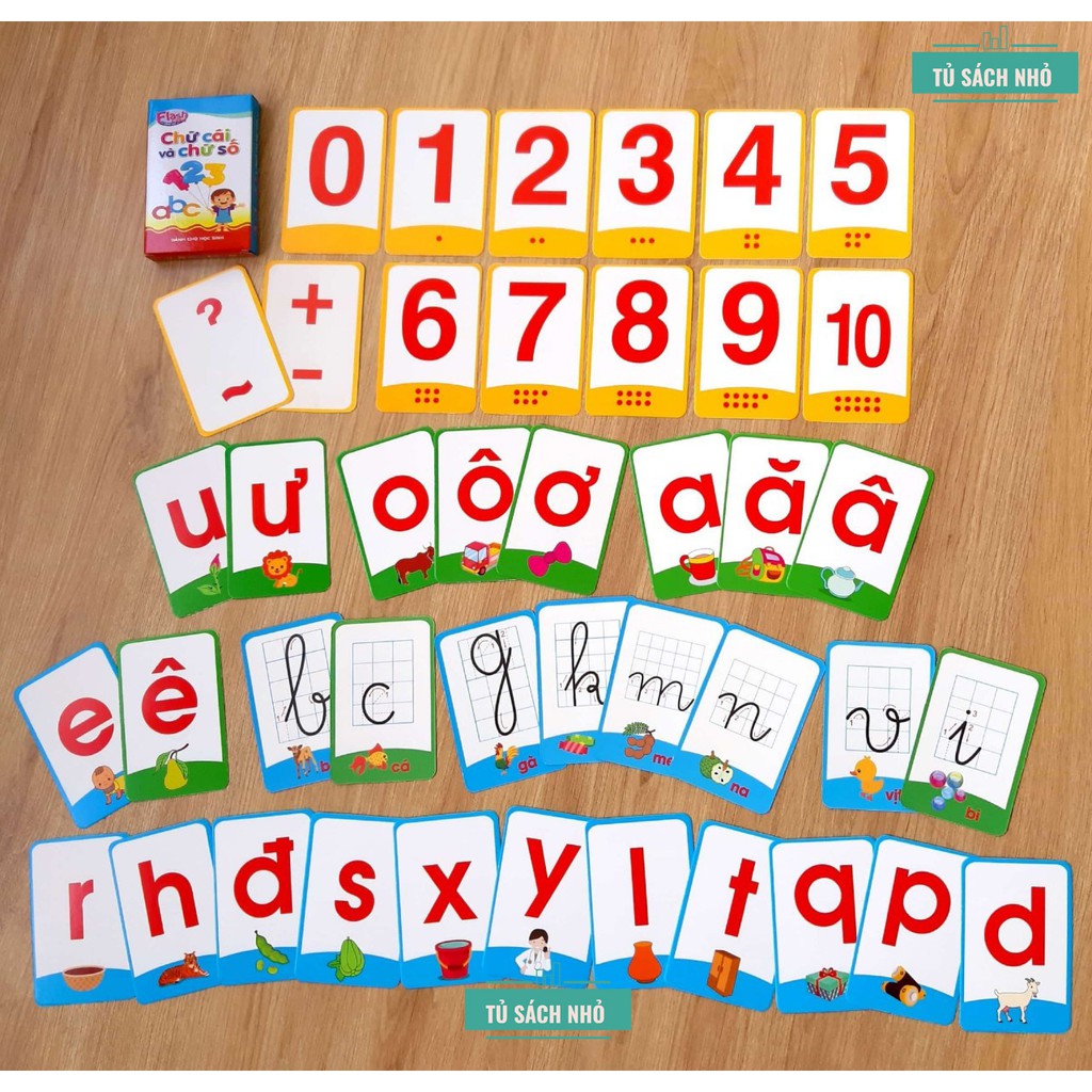 Thẻ Học - Flashcards Tiếng Việt - Chữ cái và chữ số - Dành cho học sinh (Việt Hà)