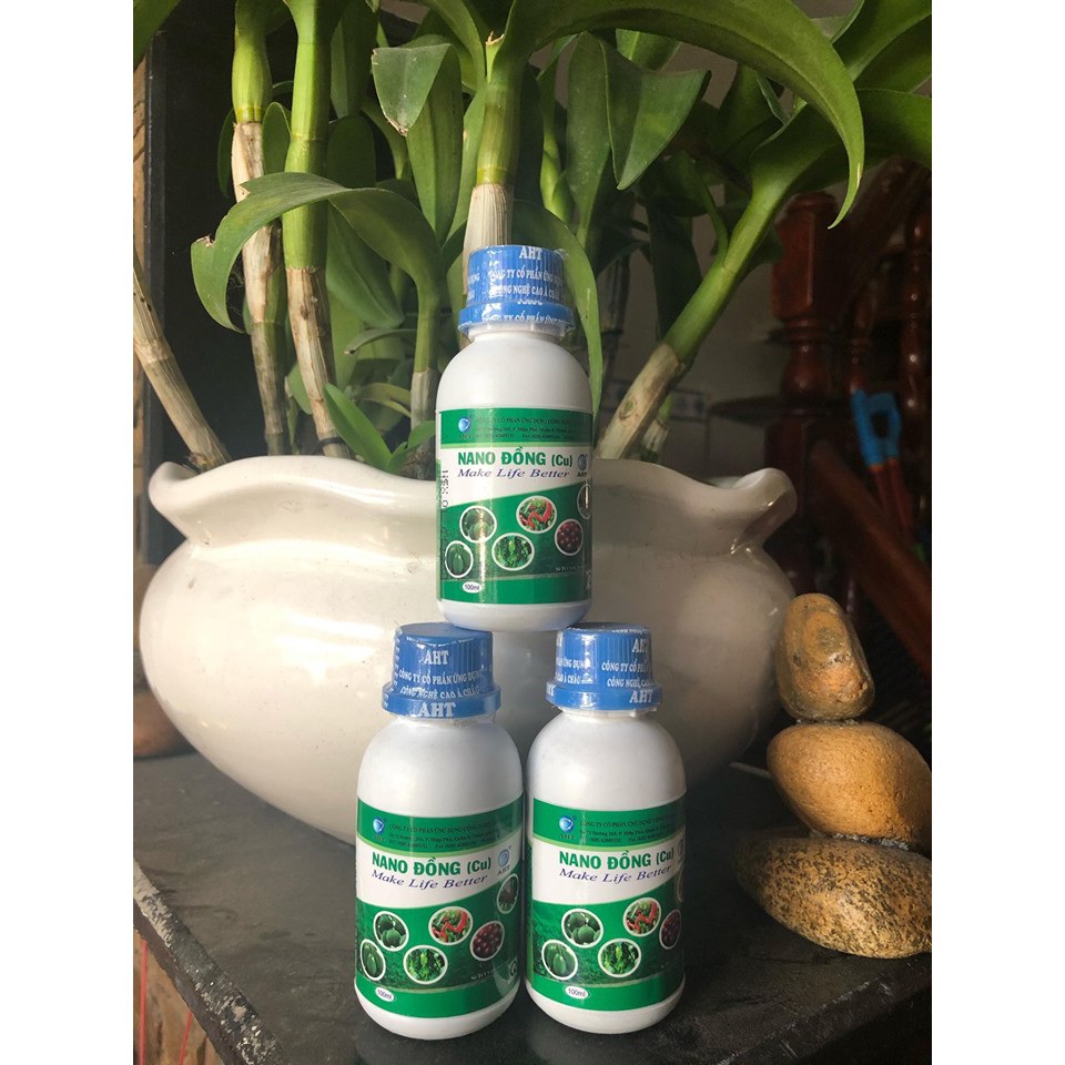 NANO ĐỒNG AHT Chai 100ml - DIỆT NẤM KHUẨN, CHỐNG RÉT, PHÒNG BỆNH CÂY TRỒNG