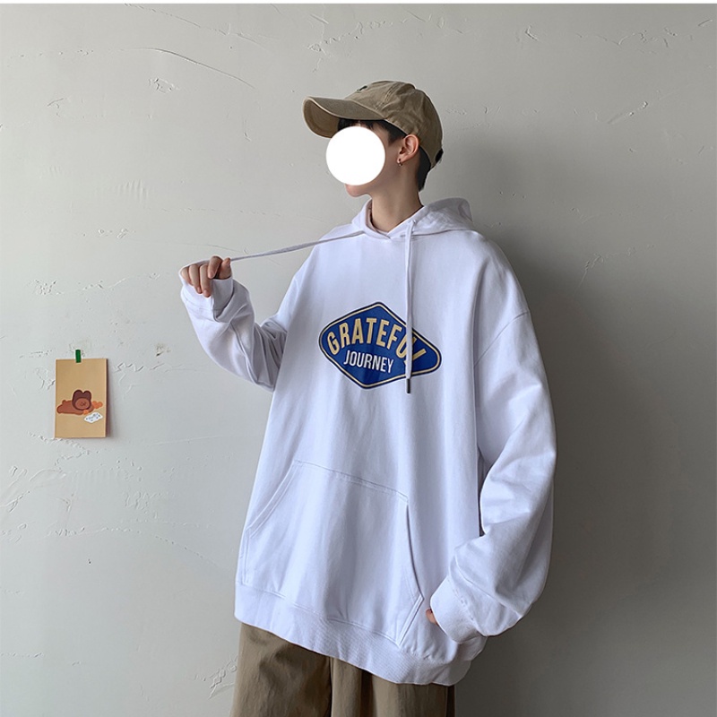 Áo hoodie tay dài phối nhung dày size M-5XL in họa tiết cổ điển thời trang hàn quốc cho nam