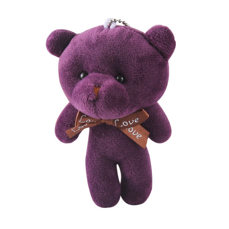 GẤU BÔNG TEDDY MINI NHỎ XINH, DỄ THƯƠNG, NHIỀU MÀU KÍCH THƯỚC 12*9CM CÓ MÓC KHÓA TREO