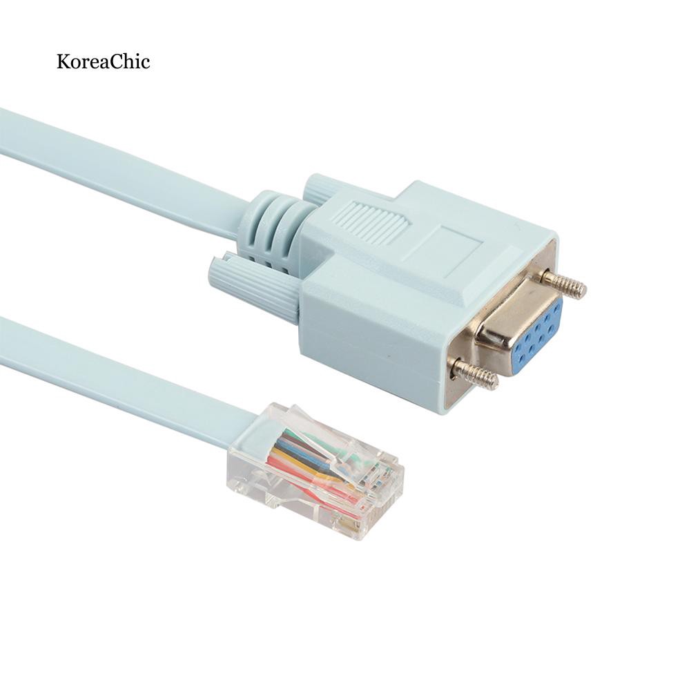 Cáp chuyển từ krcc _ 5ft 9pin DB9 Serial RS232 sang RJ45 CAT5 Ethernet