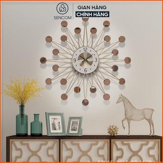 Đồng Hồ Treo Tường Nghệ Thuật SENCOM, Quà Tặng Tân Gia Đồng Hồ Decor Trang Trí mã 2395