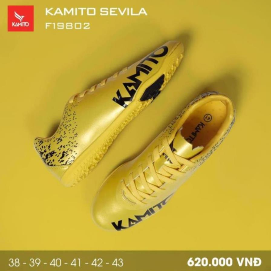 [Chính hãng] Giày đá bóng Kamito SEVILA vàng gold - Giày đá banh Kamito chính hãng *  * ((
