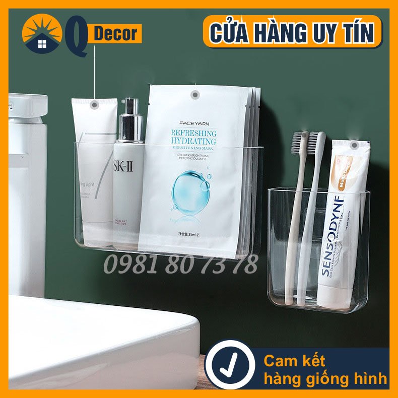Kệ dán tường, hộp mica trong