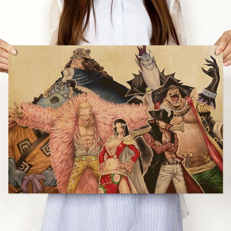 Poster Anime One Piece Dán Tường kích thước 51*35cm - Tranh Nhân vật Anime One Piece Dán Tường Siêu Đẹp