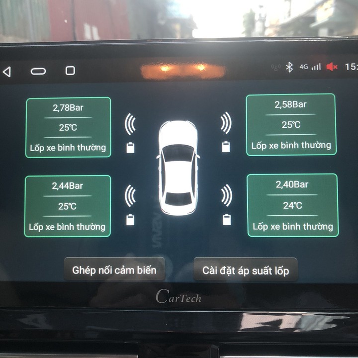 Cảm biến áp suất lốp trong dùng cho màn hình Android, tích hợp phần mềm tiếng Việt TNS601