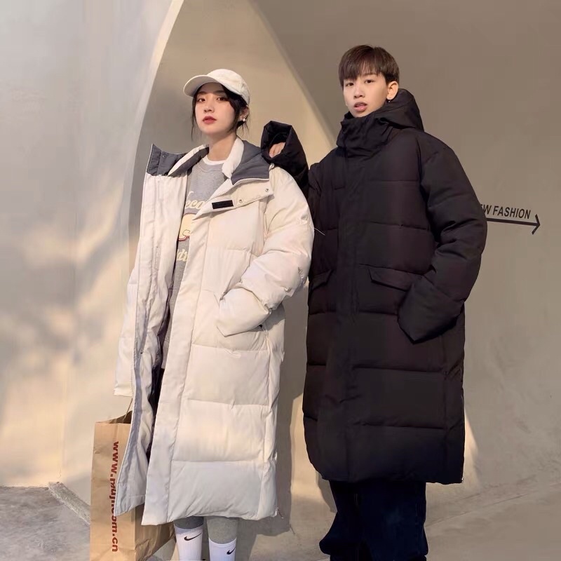 Áo khoác phao dáng dài nam nữ siêu ấm