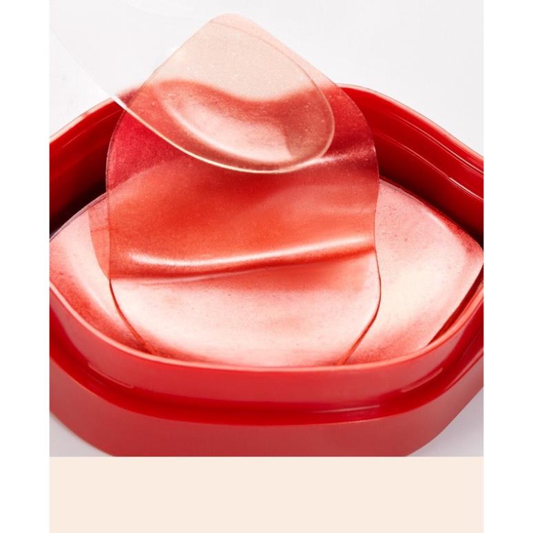 Hộp 20 Miếng Mặt Nạ Môi Hiisees Làm Hồng Môi Tinh Chất Hoa Hồng Đỏ 60g - HANA