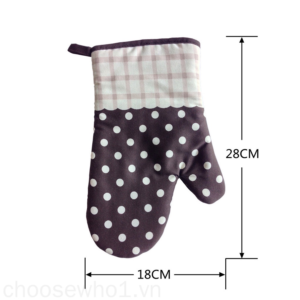 Set 2 Găng Tay Cotton Chịu Nhiệt 180 Độ Tiện Lợi Cho Nhà Bếp