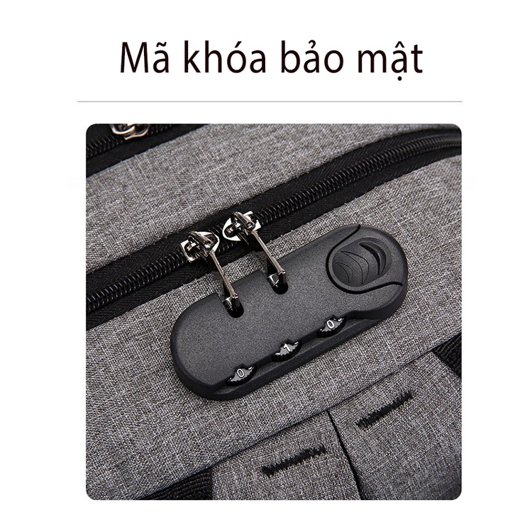 Balo Laptop Chống Trộm Cao Cấp Mã Khóa Phản Quang