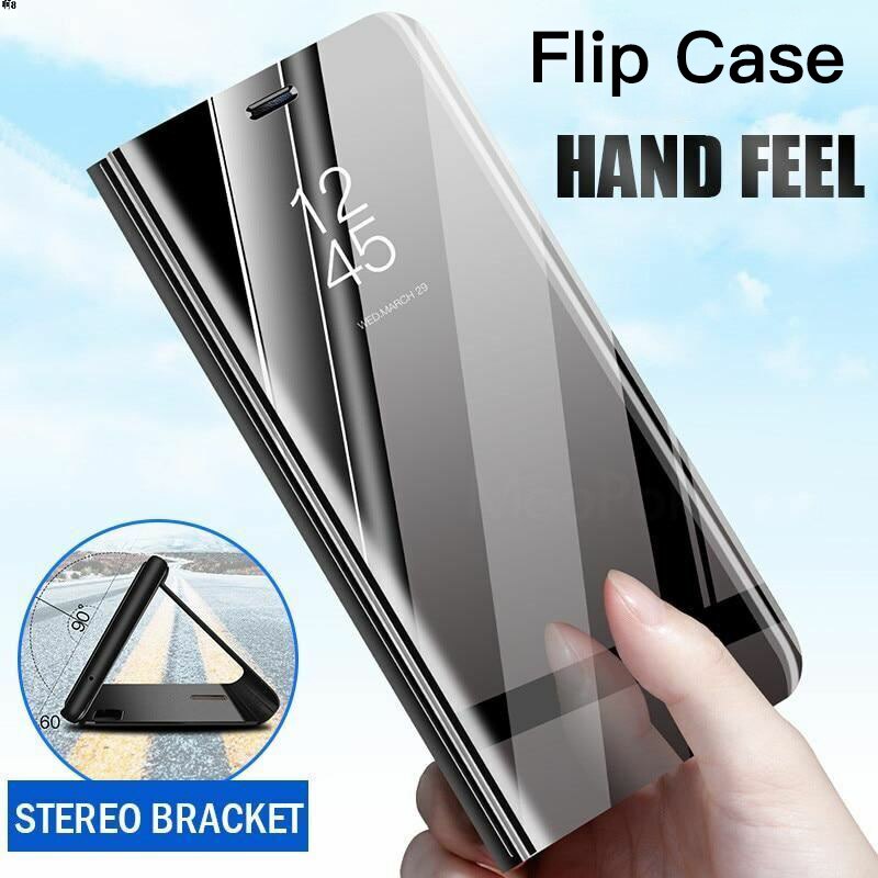 Ốp điện thoại nắp lật tráng gương cho Samsung Galaxy S5 S6 S7 Edge S8 S9 A8 Plus 2018 A3 A5 A7 2016 2017 Note 8