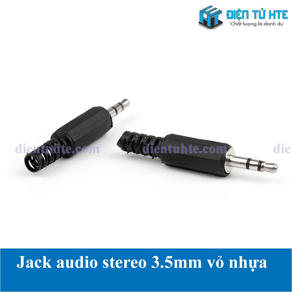 Jack audio đực 3.5mm stereo vỏ nhựa [HTE Quy Nhơn CN2]