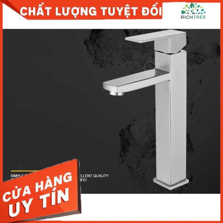 [FREE SHIP] Vòi lavabo nóng lạnh inox 304 cao 28cm cắm bàn cao cấp Morally