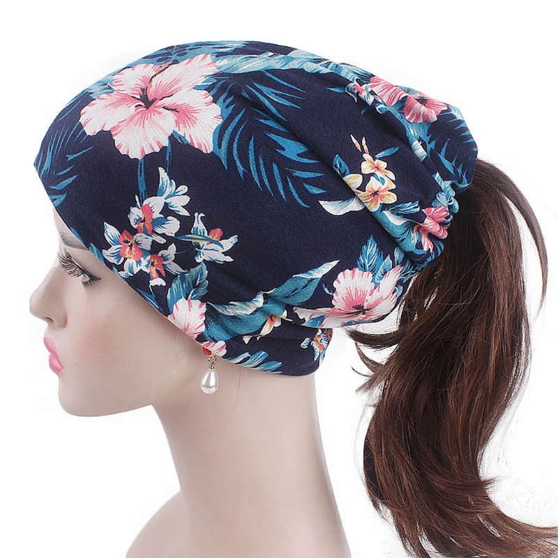 Khăn Trùm Đầu Co Giãn In Họa Tiết Phong Cách Ấn Độ Cho Phụ Nữ Hồi Giáo YOUYO