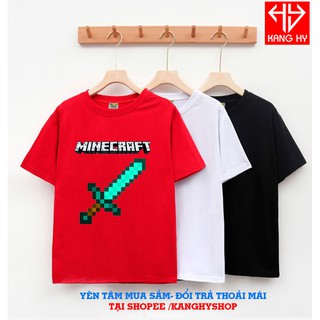 Áo thun In Hình Kiếm Minecraft Cho Trẻ Em  F156