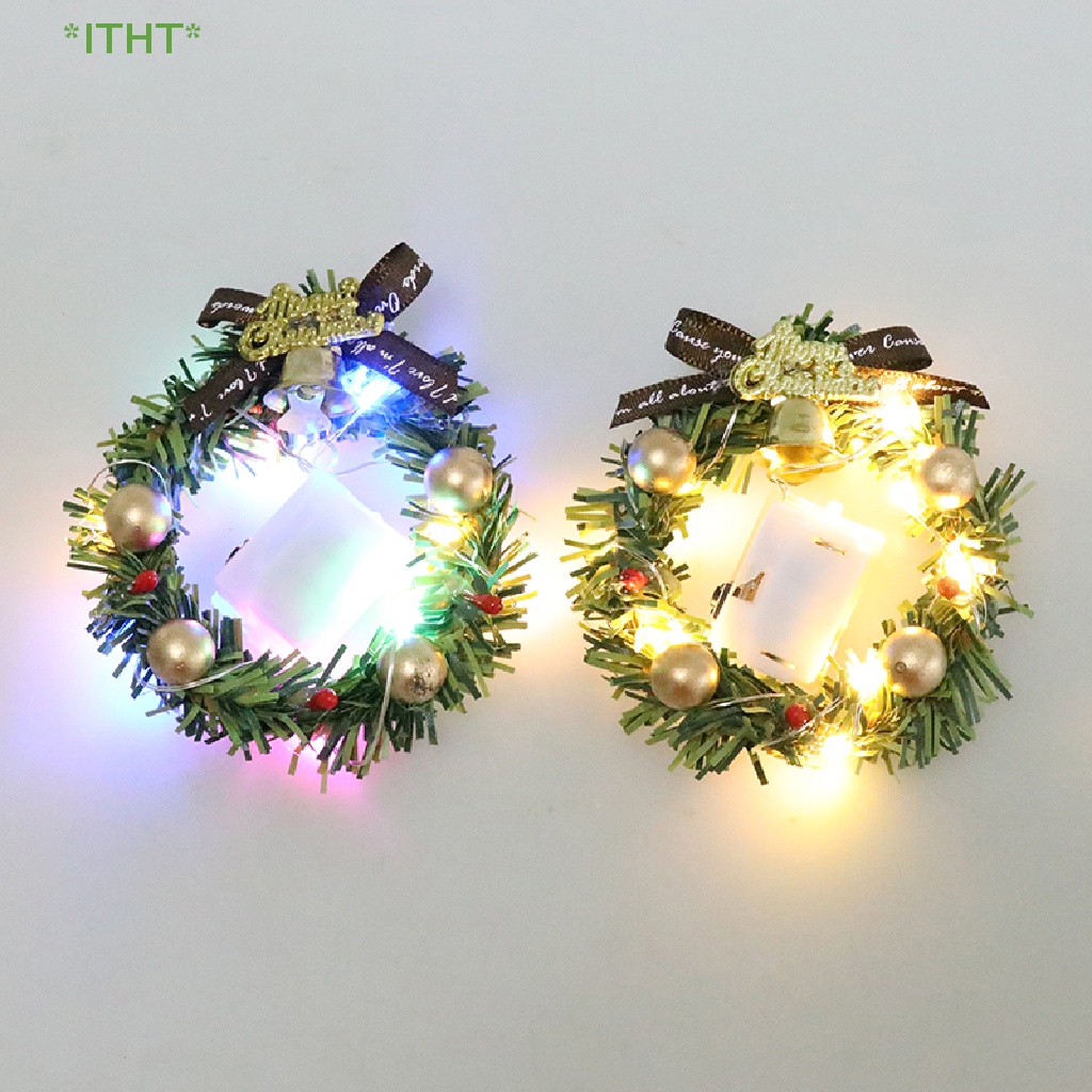 Vòng Nguyệt Quế Giáng Sinh Mini 1: 12 1 / 6 Dành Cho Nhà Búp Bê Mới