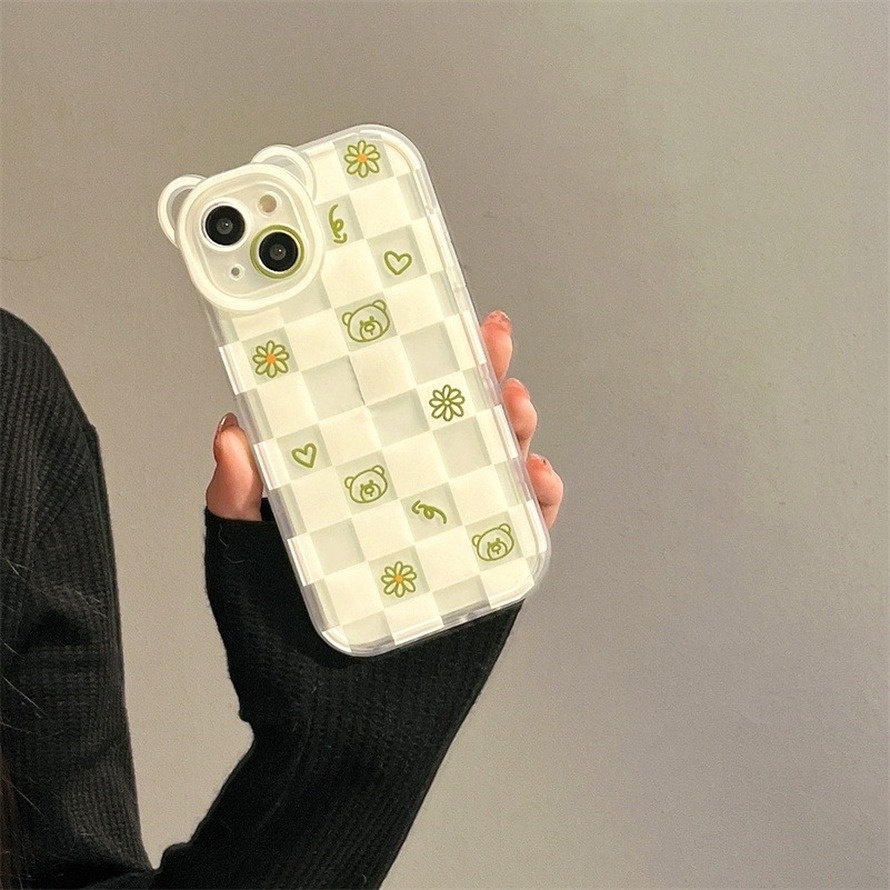 Ốp Điện Thoại Silicon In Hình Gấu Trắng Cho iPhone 14 13 12 11 Pro Max X Xr Xs Max SE 2020 iPhone 8 7 6 6s Plus